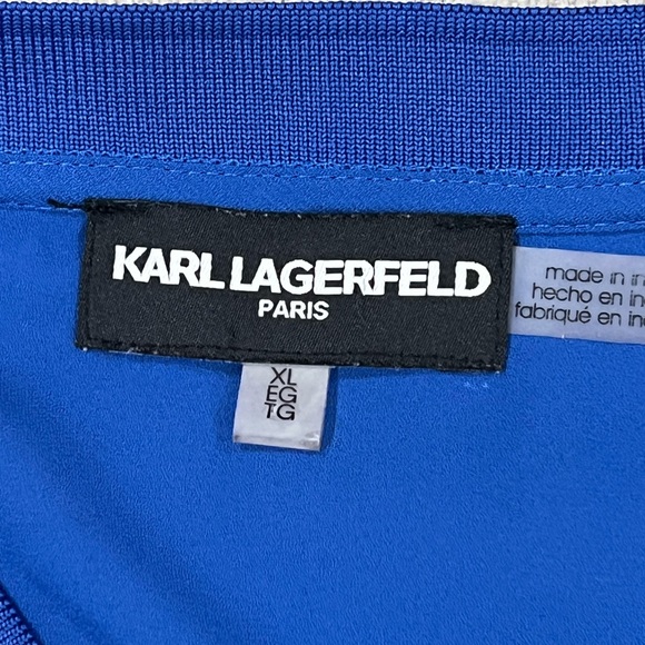 Karl Lagerfeld Royal Blue Blouse with Button Cuffs - Picture 5 of 5